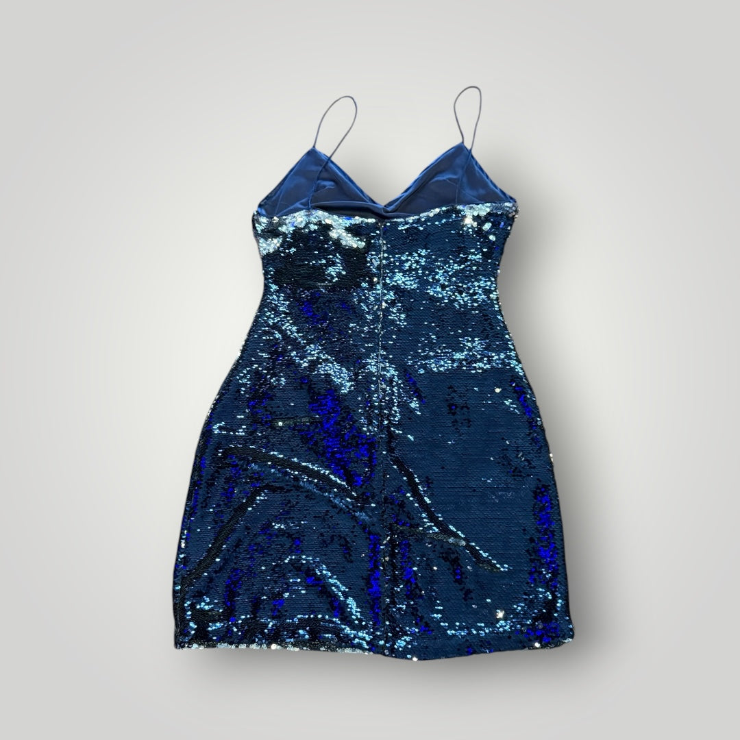 Honey Punch Blue Sequin Dress Size Medium